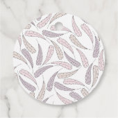 Turkey & Feathers Fall Girl Babydusche Vielen Dank Geschenkanhänger (Rückseite)