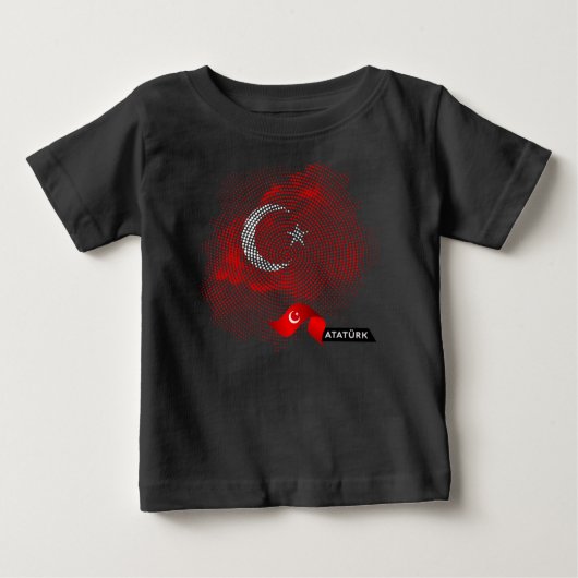 Turkey flag baby t-shirt (Vorderseite)