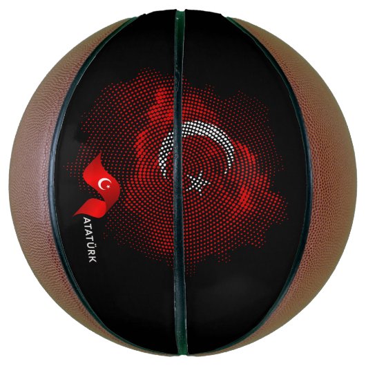 Turkey flag basketball (Vertikal)