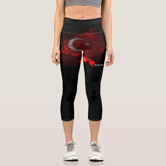 Turkey flag capri leggings (Vorderseite)