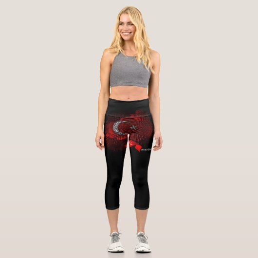 Turkey flag capri leggings (Vorderseite)