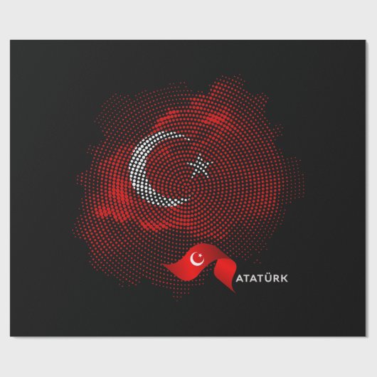 Turkey flag geschenkpapier (Flach)