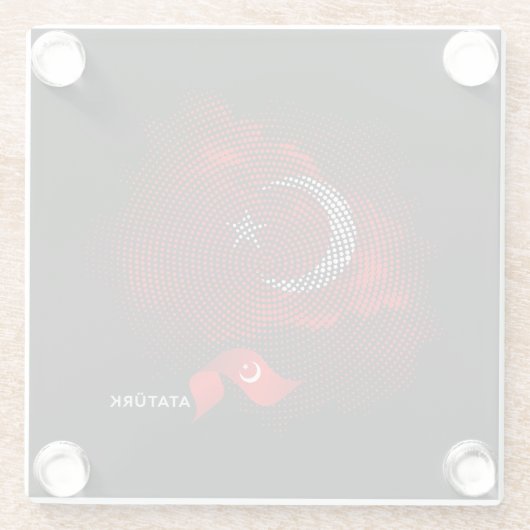 Turkey flag glasuntersetzer (Rückseite)