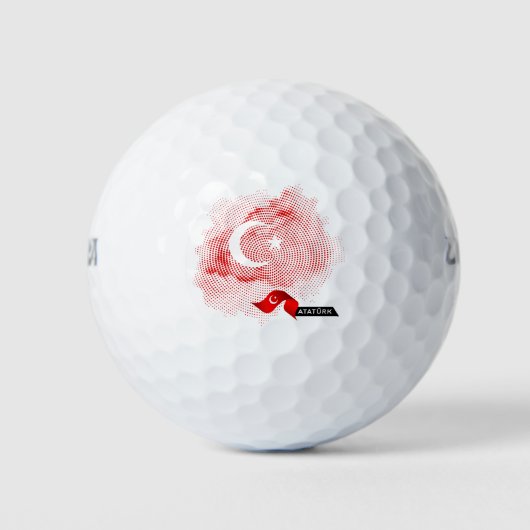 Turkey flag golfball (Vorderseite)