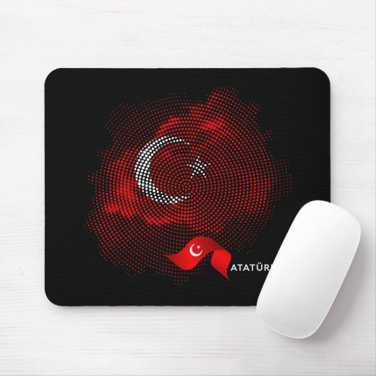 Turkey flag mousepad (Mit Mouse)
