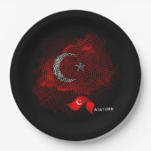 Turkey flag pappteller (Vorderseite)