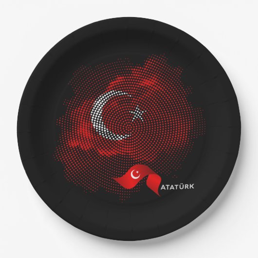 Turkey flag pappteller (Vorderseite)
