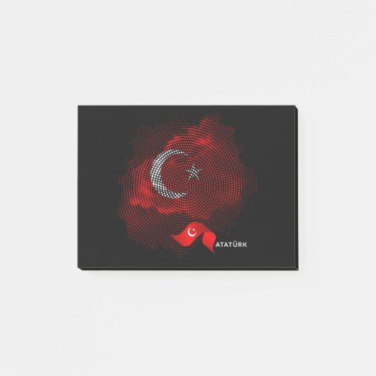 Turkey flag post-it klebezettel (Vorderseite)