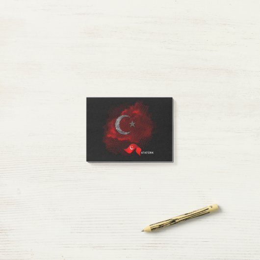 Turkey flag post-it klebezettel (Auf Schreibtisch)