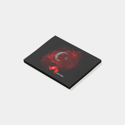 Turkey flag post-it klebezettel (angewinkelt)