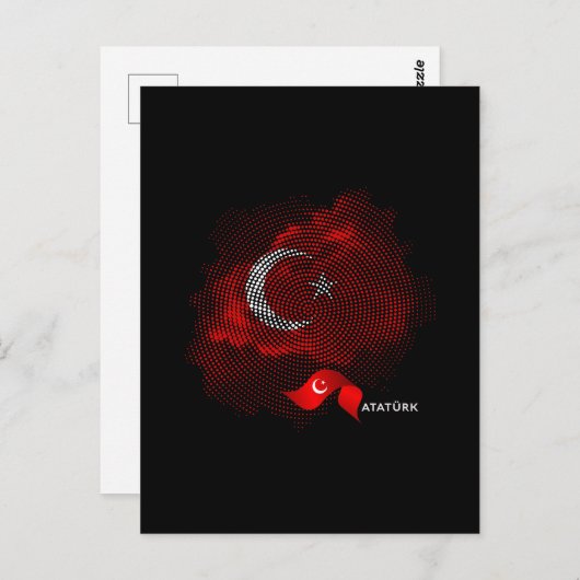 Turkey flag postkarte (Vorne/Hinten)