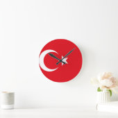 Turkey Flag Runde Wanduhr (Zuhause)