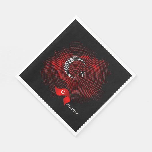 Turkey flag serviette (Ecke)