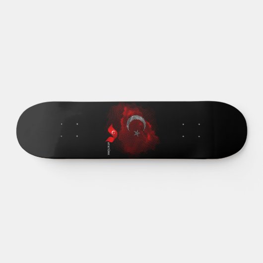 Turkey flag skateboard (Horizontal)