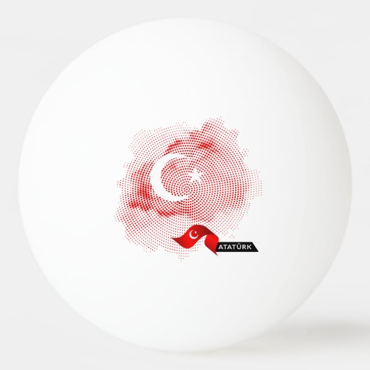 Turkey flag tischtennisball (Vorderseite)