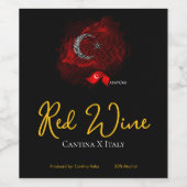 Turkey flag weinetikett (Einzelnes Label)