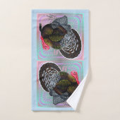 Turkey Floral Bronze Tom Badhandtuch Set (Handtuch)