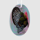 Turkey Floral Bronze Tom Ornament (Vorderseite)