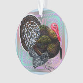 Turkey Floral Bronze Tom Ornament (Vorderseite)