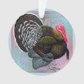 Turkey Floral Bronze Tom Ornament (Vorderseite)
