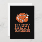 Turkey Football Happy Thanksgiving Funny Vintage F Einladung (Vorne/Hinten)
