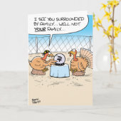 Turkey Fortune Teller Erntedank Karte (Gelbe Blume)