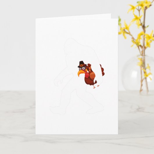 Turkey Funny Thanksgiving Day Karte (Gelbe Blume)