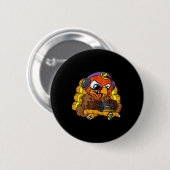 Turkey Gamer Funny Erntedank Coole Videospiele G Button (Vorne & Hinten)