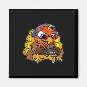 Turkey Gamer Funny Erntedank Coole Videospiele G Magnet