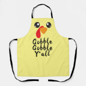 Turkey Gobble Gobble Y'all Baker Koch Weihnachten Schürze (Vorderseite)