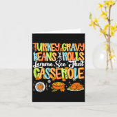 Turkey Gravy Beans And Rolls Cerole Funny Thanksgi Karte (Gelbe Blume)