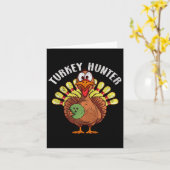 Turkey Hunter Funny Turkey Bowling Spieler Thanksg Karte (Gelbe Blume)