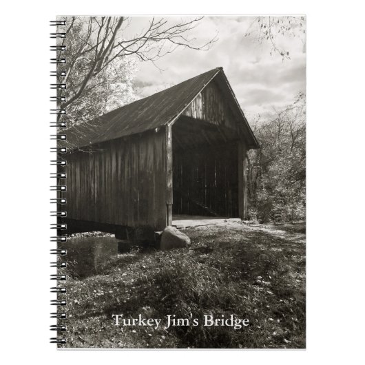 Turkey Jim;s Covered Bridge Spiral Notebook Notizblock (Vorderseite)