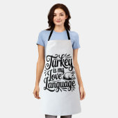Turkey Lover Erntedank Feinschmecker Meme Schürze (Getragen)