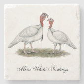 Turkey Mini Whites Steinuntersetzer (Vorderseite)