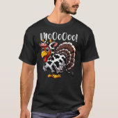 Turkey Moo Cow Costume Funny Thanksgiving T-Shirt (Vorderseite)