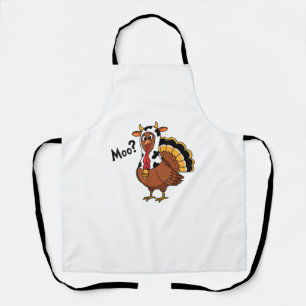 Turkey Moo Cow Funny Erntedank Performance Spri Schürze