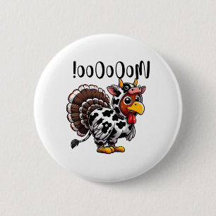 Turkey Moo Funny Erntedank Fake Cow Moo Button