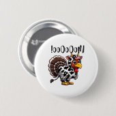 Turkey Moo Funny Erntedank Fake Cow Moo Button (Vorne & Hinten)