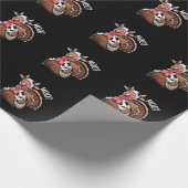 Turkey Moo Funny Erntedank Geschenkpapier (Ecke)
