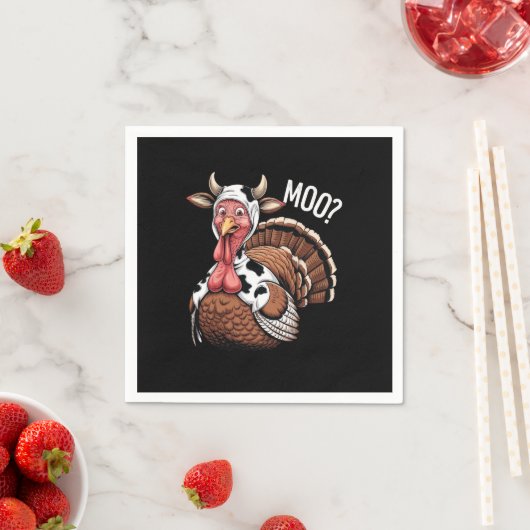 Turkey Moo Funny Erntedank Serviette (Beispiel)