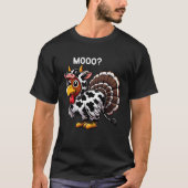 Turkey Moo Funny Thanksgiving T-Shirt (Vorderseite)