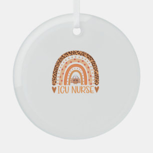 Turkey Nurse Leopard Erntedank ICU Nurse Rainbo Ornament Aus Glas