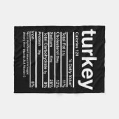 Turkey Nutrition Facts Funny Thanksgiving Food Chr Fleecedecke (Vorderseite (Horizontal))
