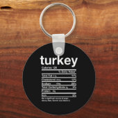 Turkey Nutrition Facts Funny Thanksgiving Food Chr Schlüsselanhänger (Vorderseite)