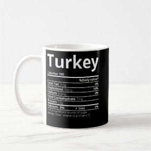 Turkey Nutritions Facts Family Funny Erntedank C Kaffeetasse