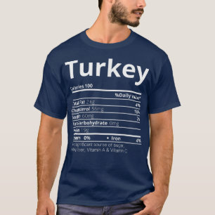 Turkey Nutritions Facts Family Funny Erntedank C T-Shirt