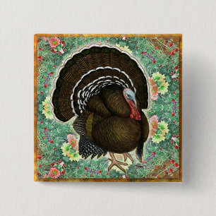 Turkey On the Greens Button