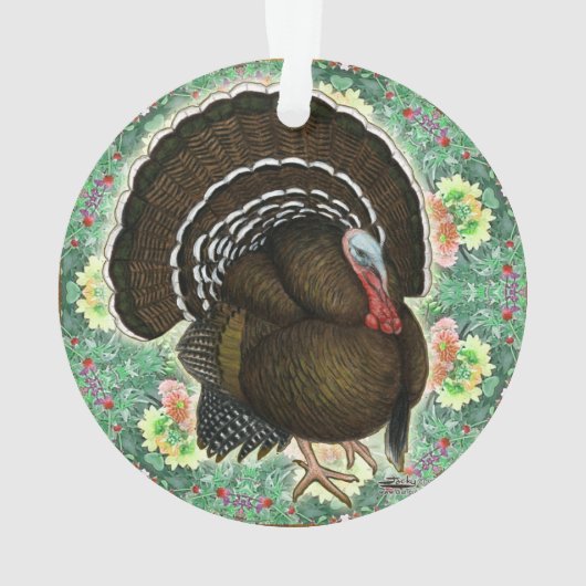 Turkey On the Greens Ornament (Rückseite)