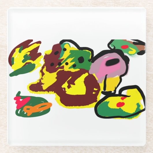 Turkey paint  glasuntersetzer (Vorderseite)